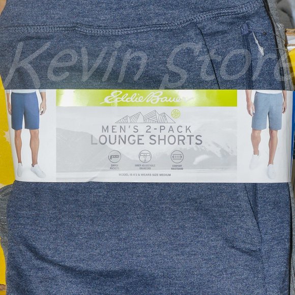 BLUE NWT Eddie Bauer Men’s‎ Short, 2-pack - Picture 1 of 8